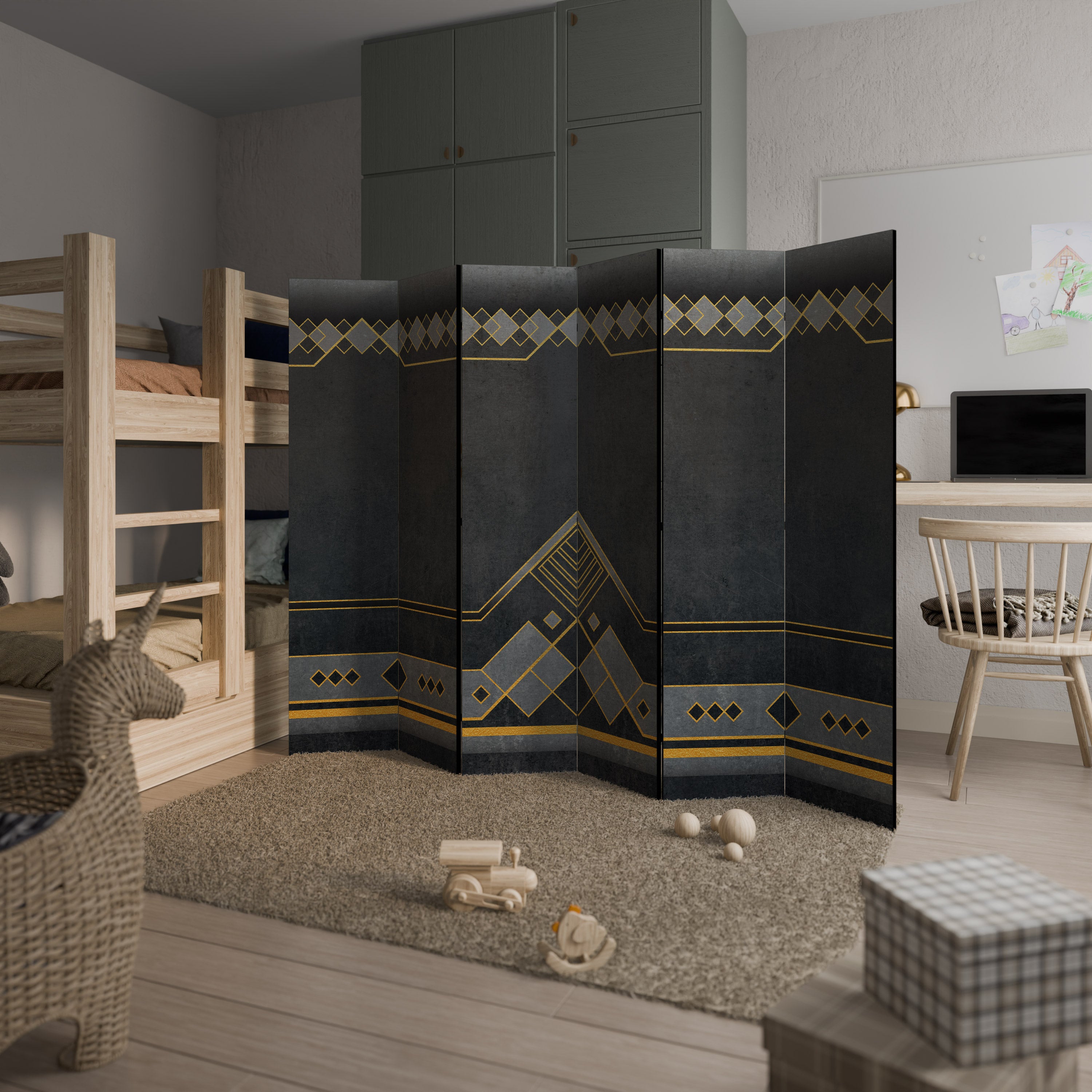 Biombo decorativo de 6 paneles ROYAL ORDINARINESS