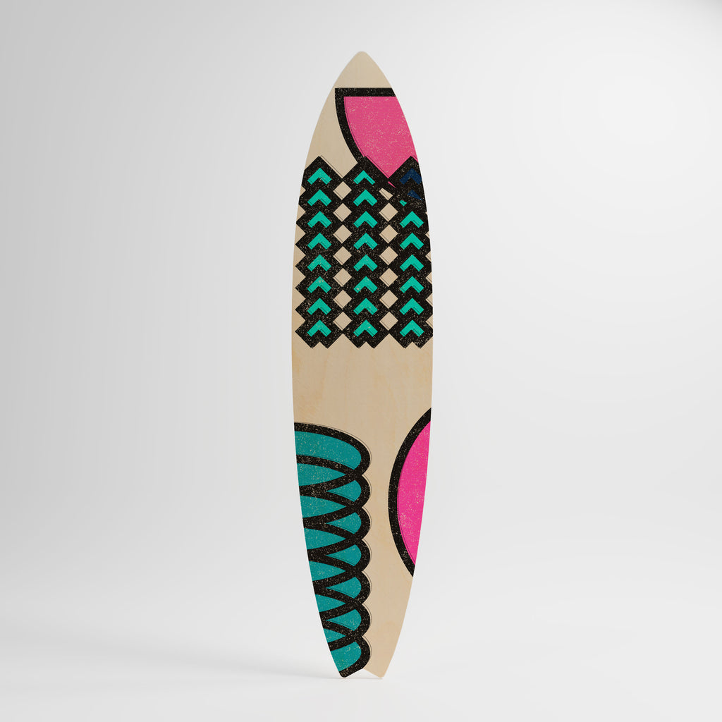 GEOMETRIC RHAPSODY Panel decorativo de tabla de surf