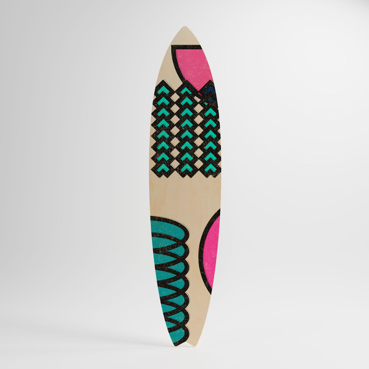 GEOMETRIC RHAPSODY Panel decorativo de tabla de surf