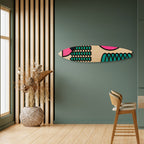 GEOMETRIC RHAPSODY Panel decorativo de tabla de surf