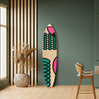 GEOMETRIC RHAPSODY Panel decorativo de tabla de surf