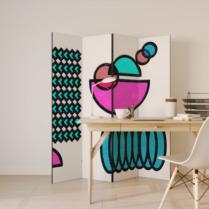 GEOMETRIC RHAPSODY 4-Panel Room Divider