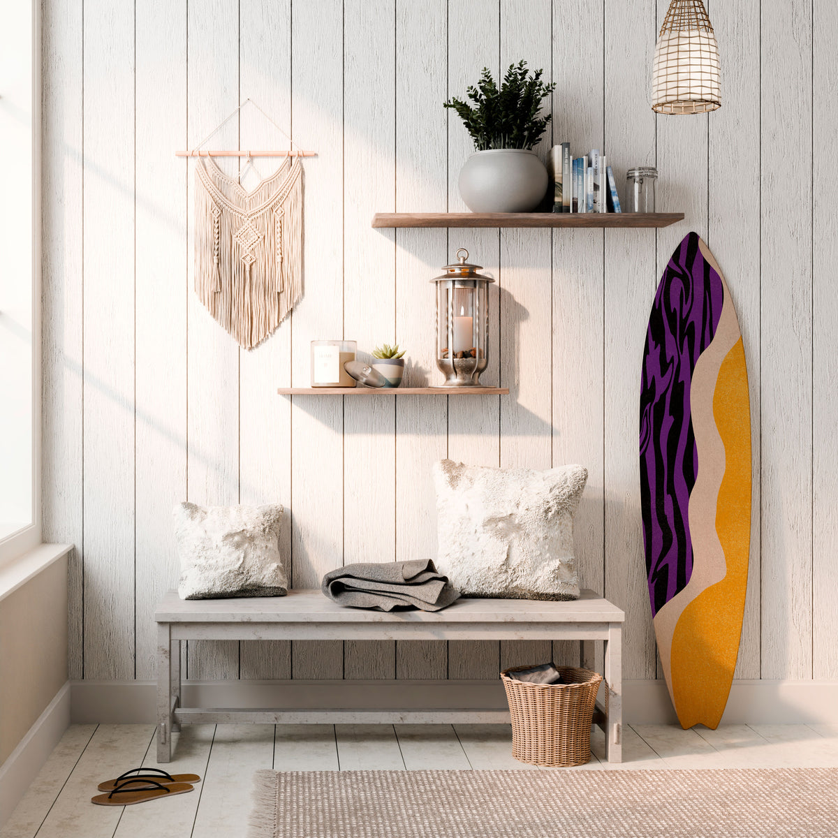 INDEPENDENT BORDER Panel decorativo de tabla de surf