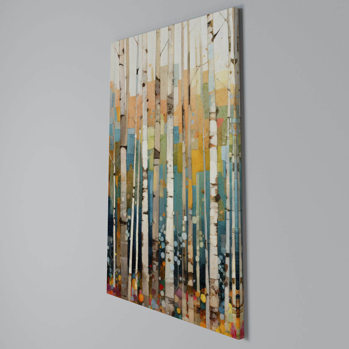 BIRCH KALEIDOSCOPE Vertical Canvas Print