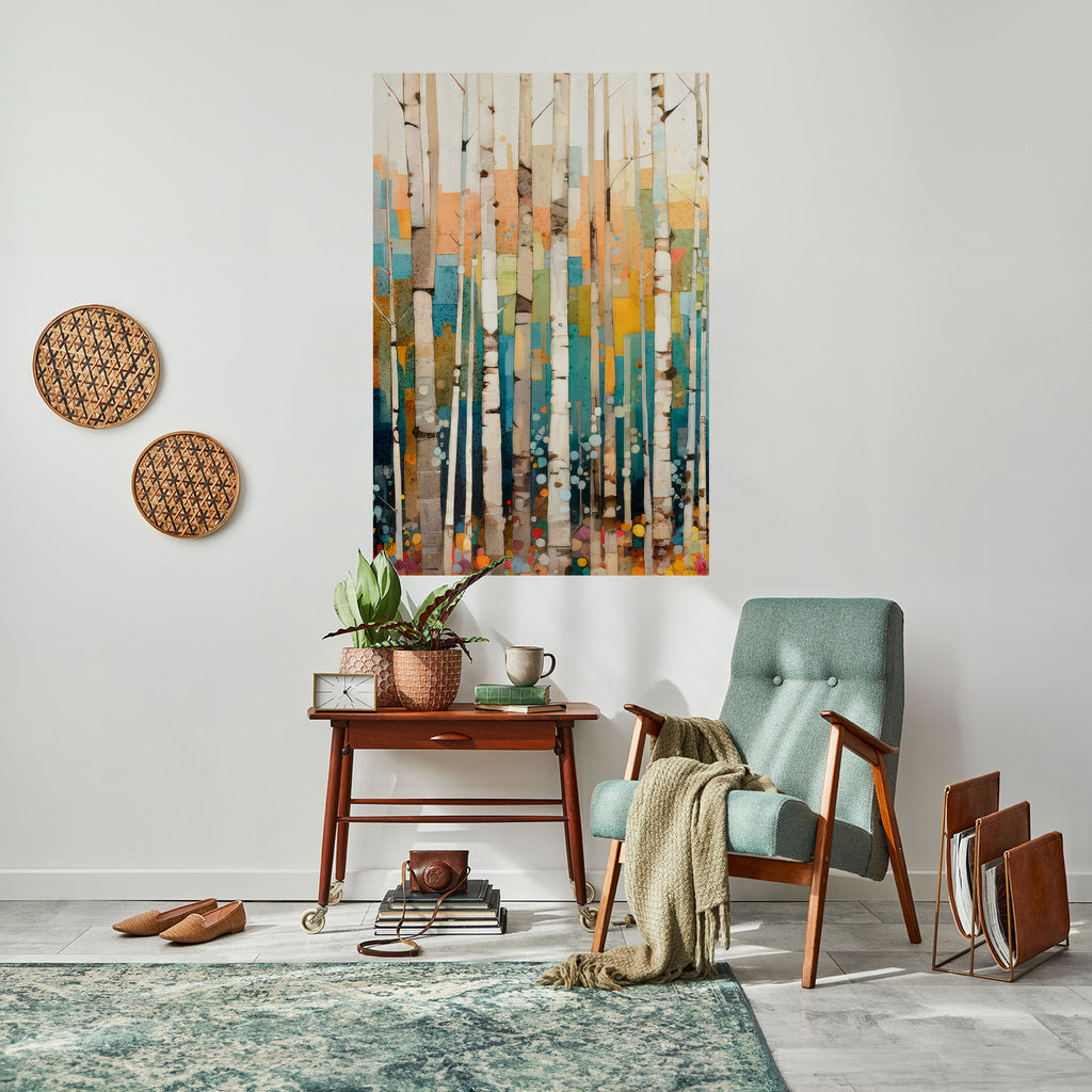 BIRCH KALEIDOSCOPE Peel and Stick Vertical Poster