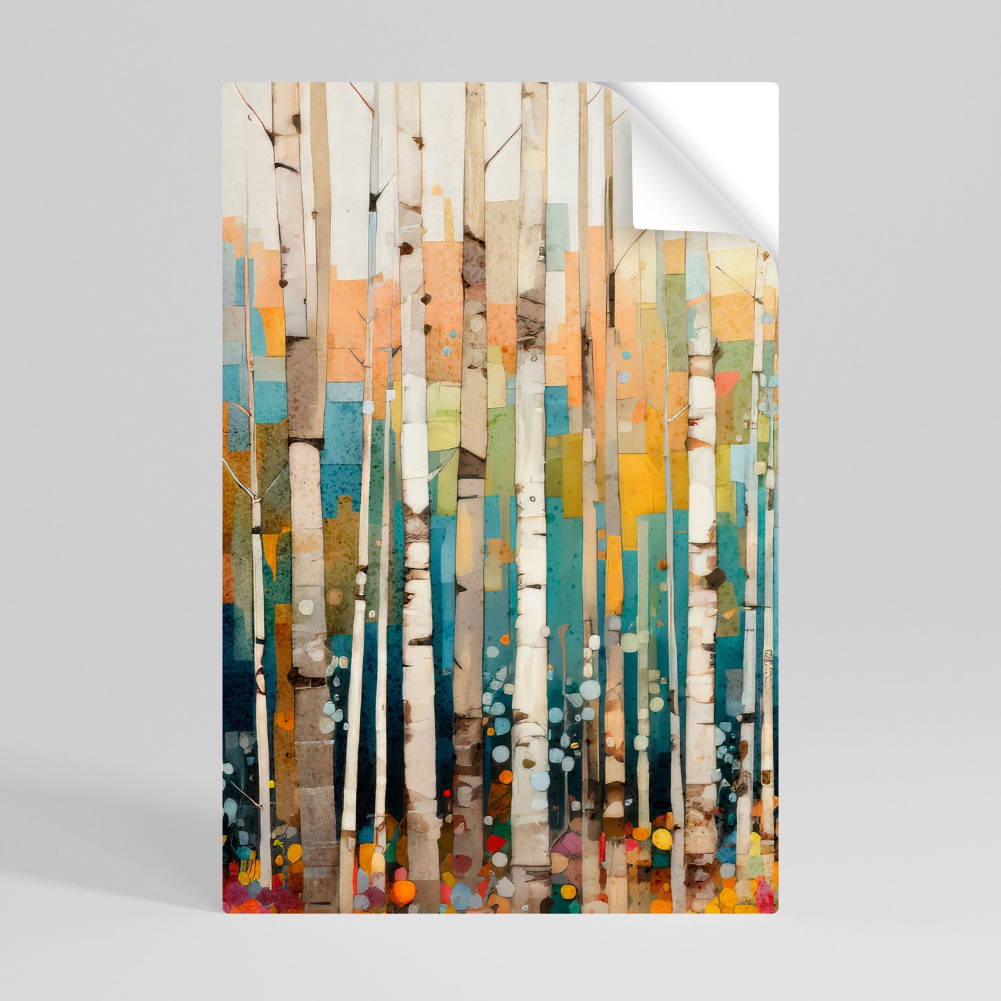 BIRCH KALEIDOSCOPE Póster adhesivo vertical