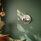 MONOCHROME NEXUS Round Art Shelf In Black Finish