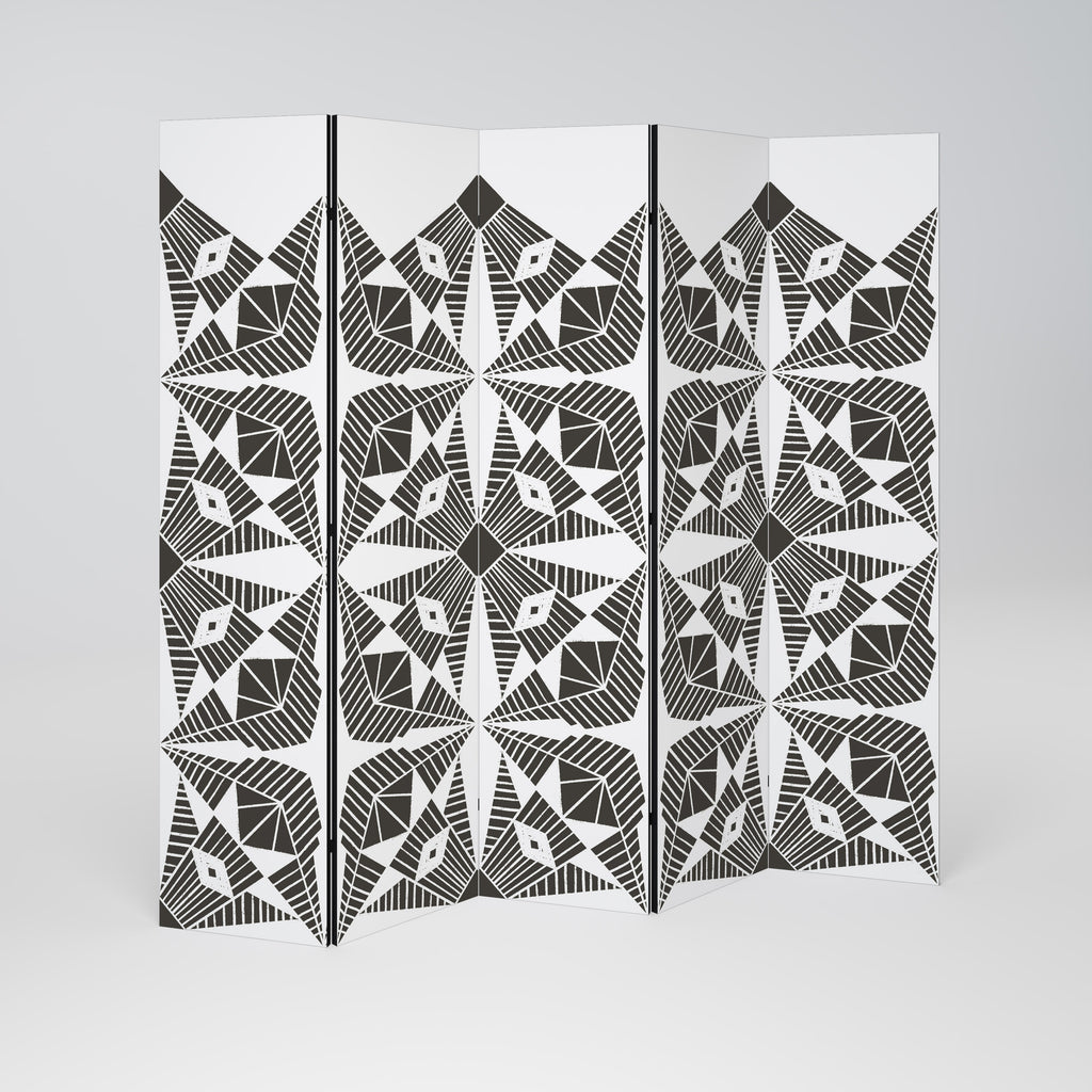 MONOCHROME NEXUS 5-Panel Room Divider