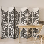 MONOCHROME NEXUS Decorative 6-Panel Room Divider