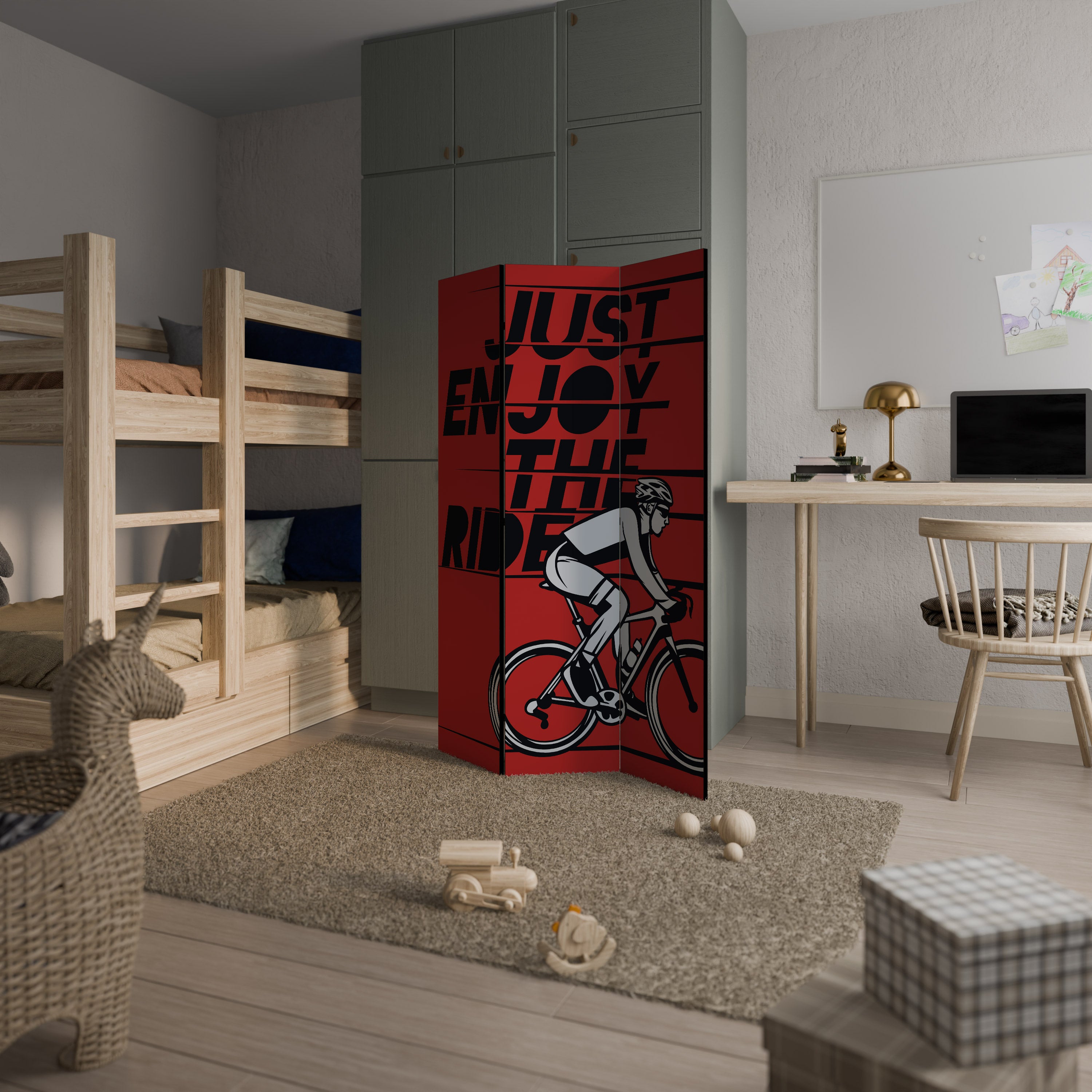 ENJOY THE RIDE 3-Panel Room Divider