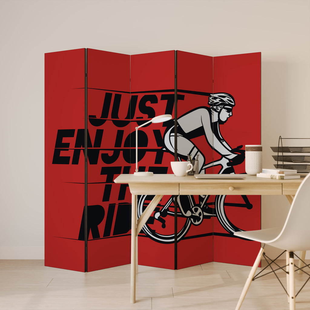 ENJOY THE RIDE 5-Panel Room Divider