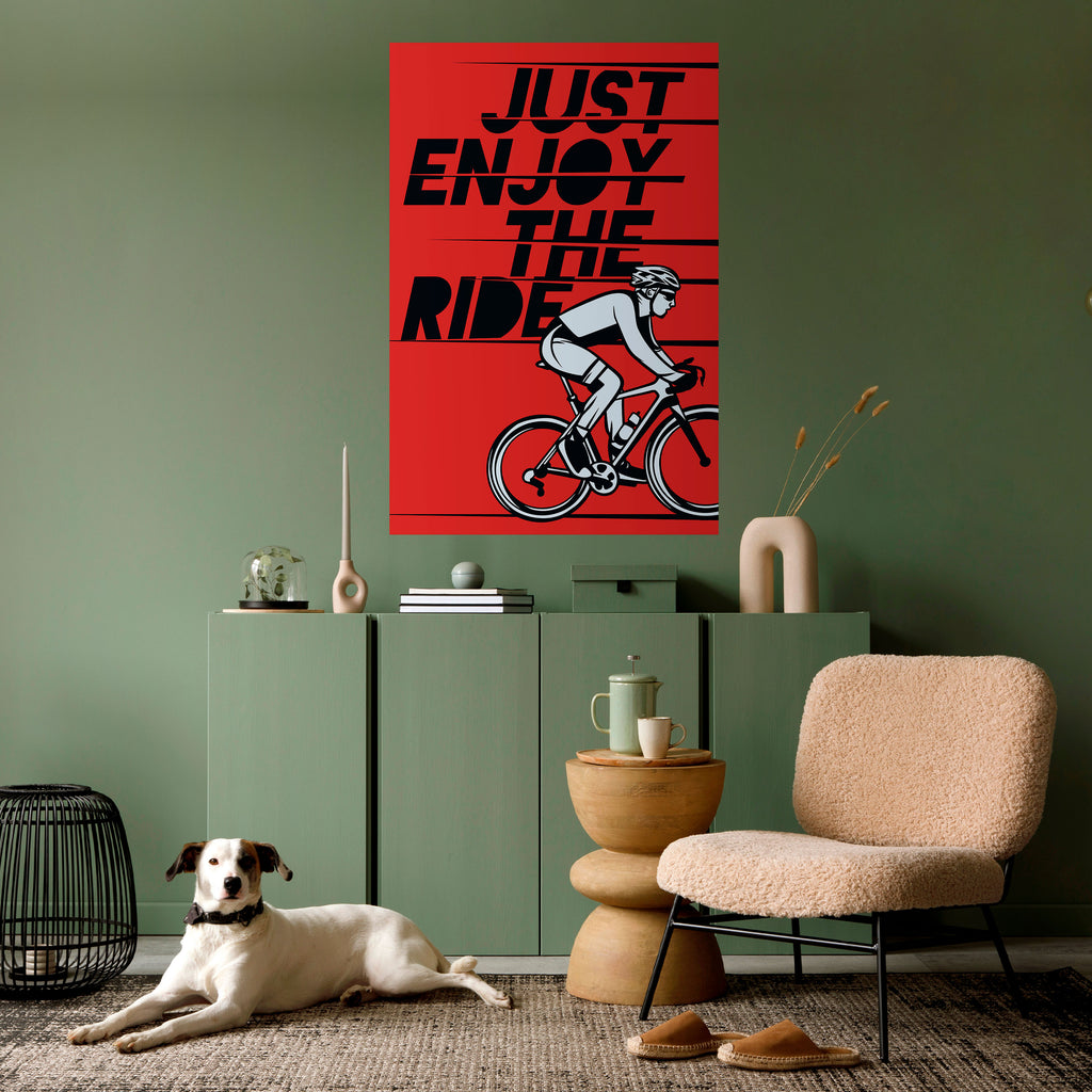 ENJOY THE RIDE Peel and Stick Vertical Poster