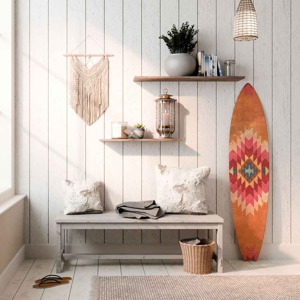 INDIAN FOLK Panel decorativo de tabla de surf