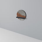 STRIPED TERRAIN Estante Redondo Decorativo en Acabado Negro