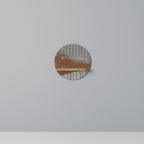 STRIPED TERRAIN Estante Redondo Decorativo en Efecto Roble