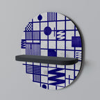 THE RIGHT PLACES Estante Ovalado Decorativo en Acabado Negro