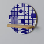 THE RIGHT PLACES Estante Redondo Decorativo en Efecto Roble