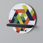 FUTURE SIGN Estante Redondo Decorativo en Acabado Negro