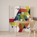 FUTURE SIGN Decorative 4-Panel Room Divider
