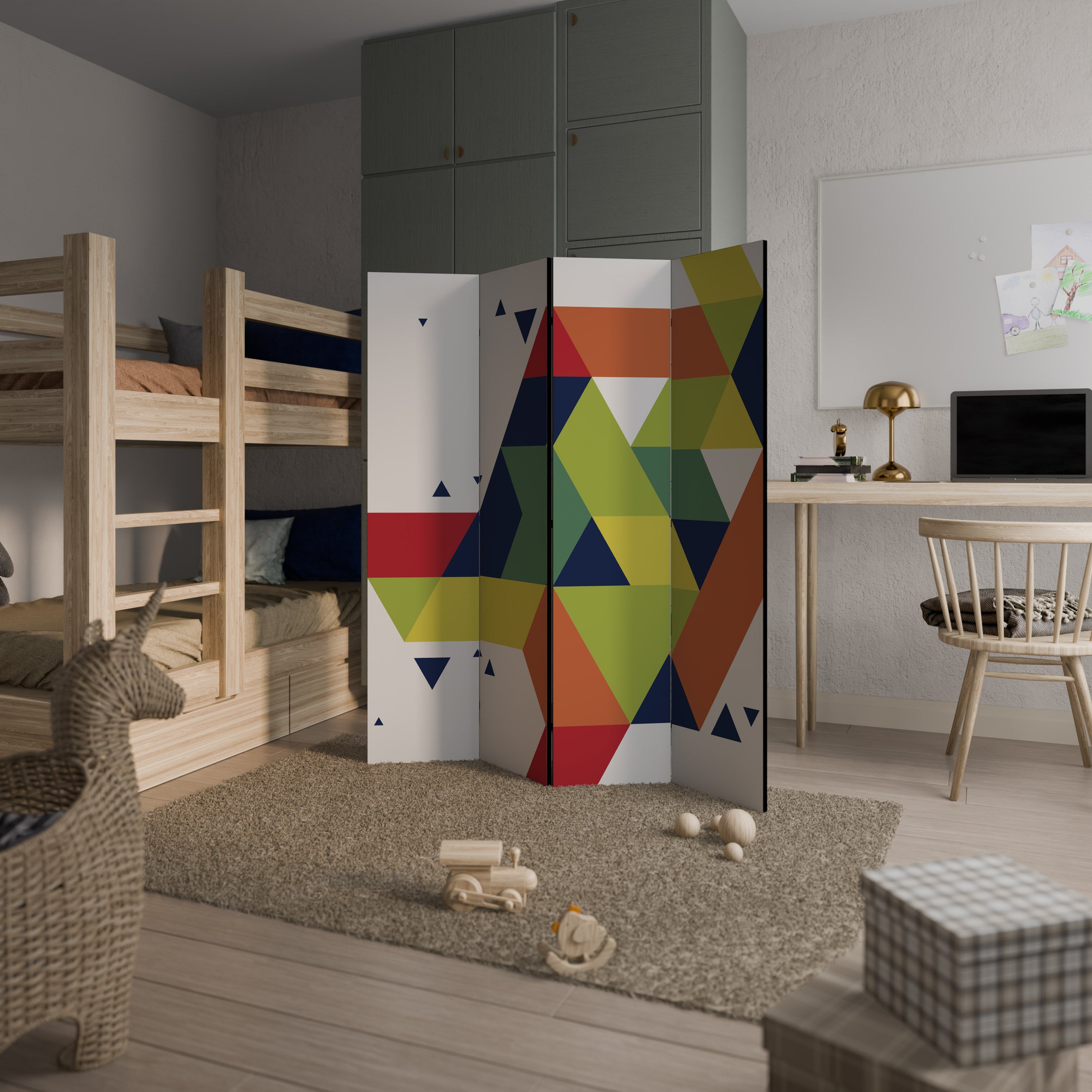 FUTURE SIGN Biombo de 4 paneles