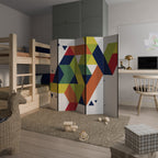 FUTURE SIGN Biombo Decorativo de 5 Paneles