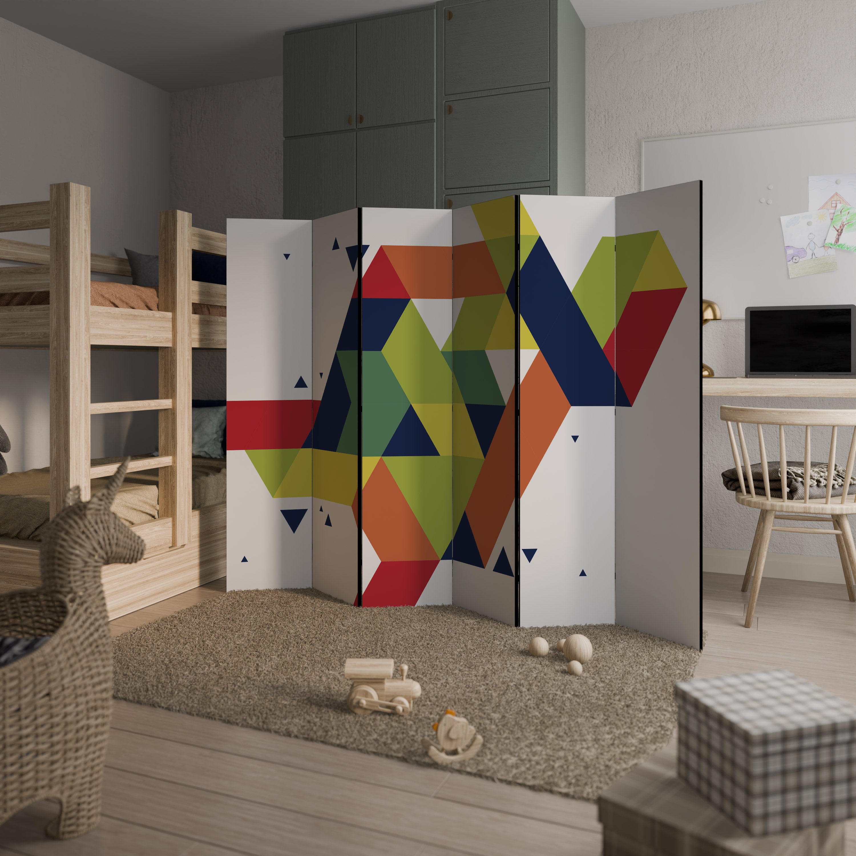 Biombo decorativo de 6 paneles FUTURE SIGN