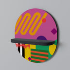 VIVID ART Estante Ovalado Decorativo en Acabado Negro