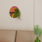 VIVID ART Estante Ovalado Decorativo en Acabado Negro