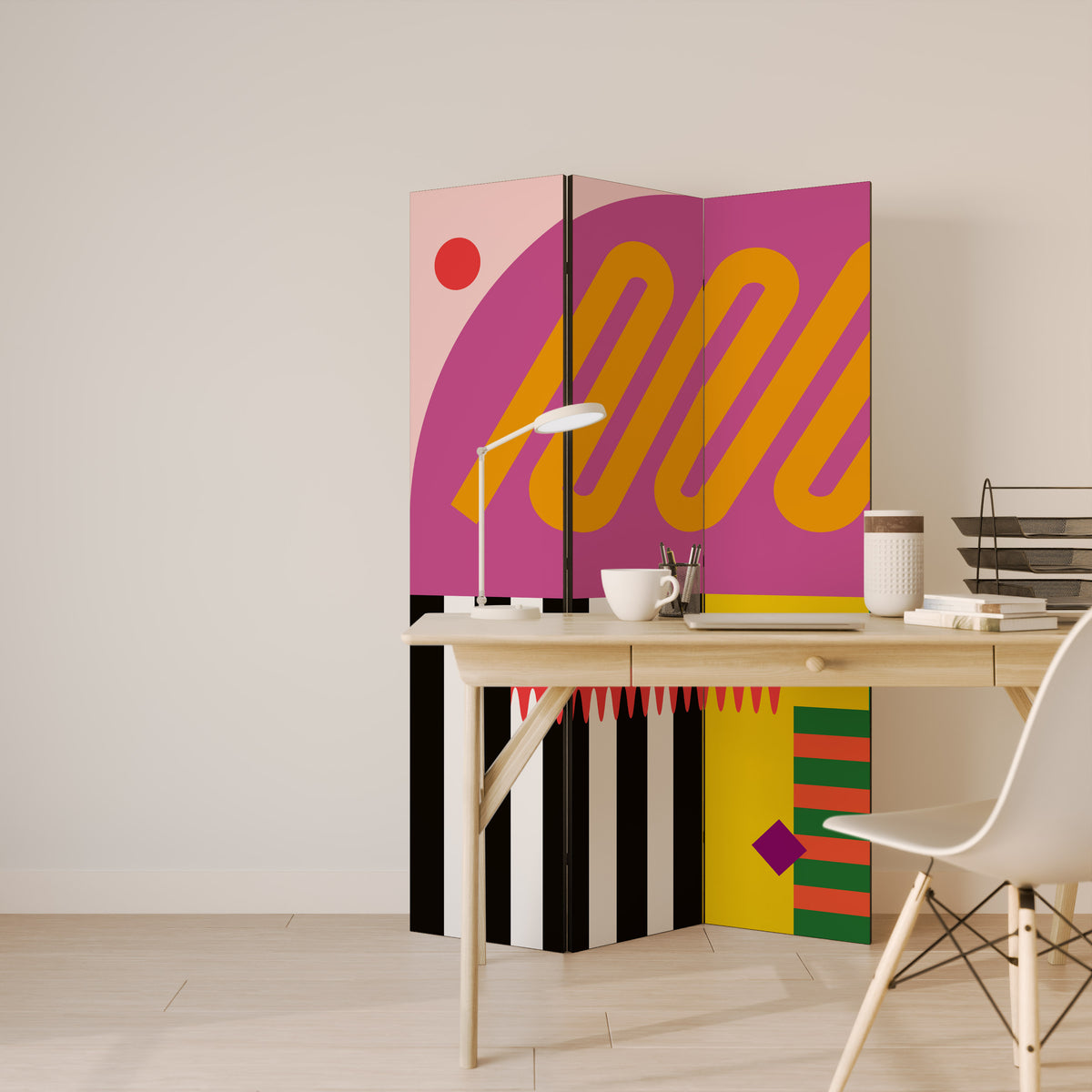 VIVID ART Biombo de 3 paneles