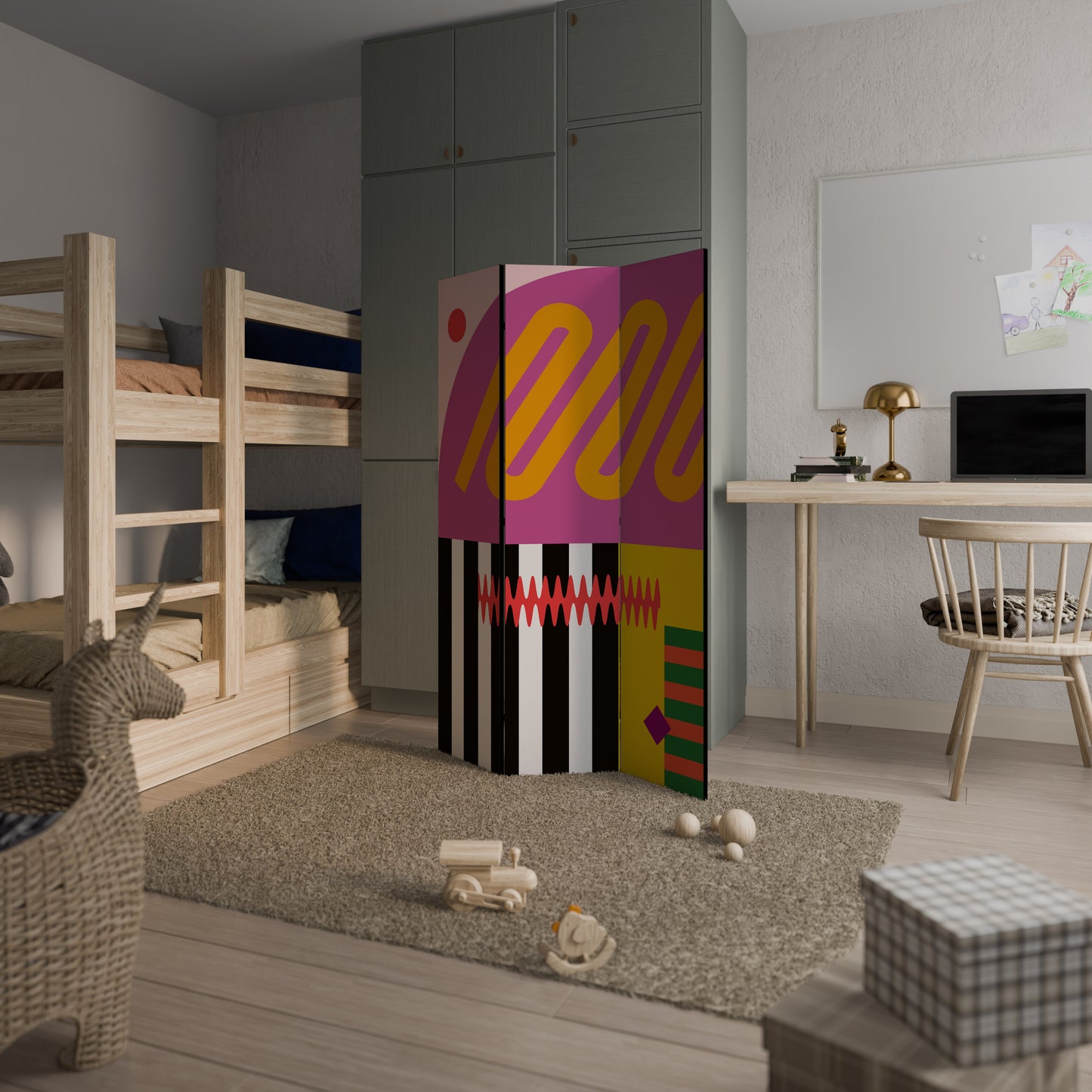 VIVID ART 3-Panel Room Divider