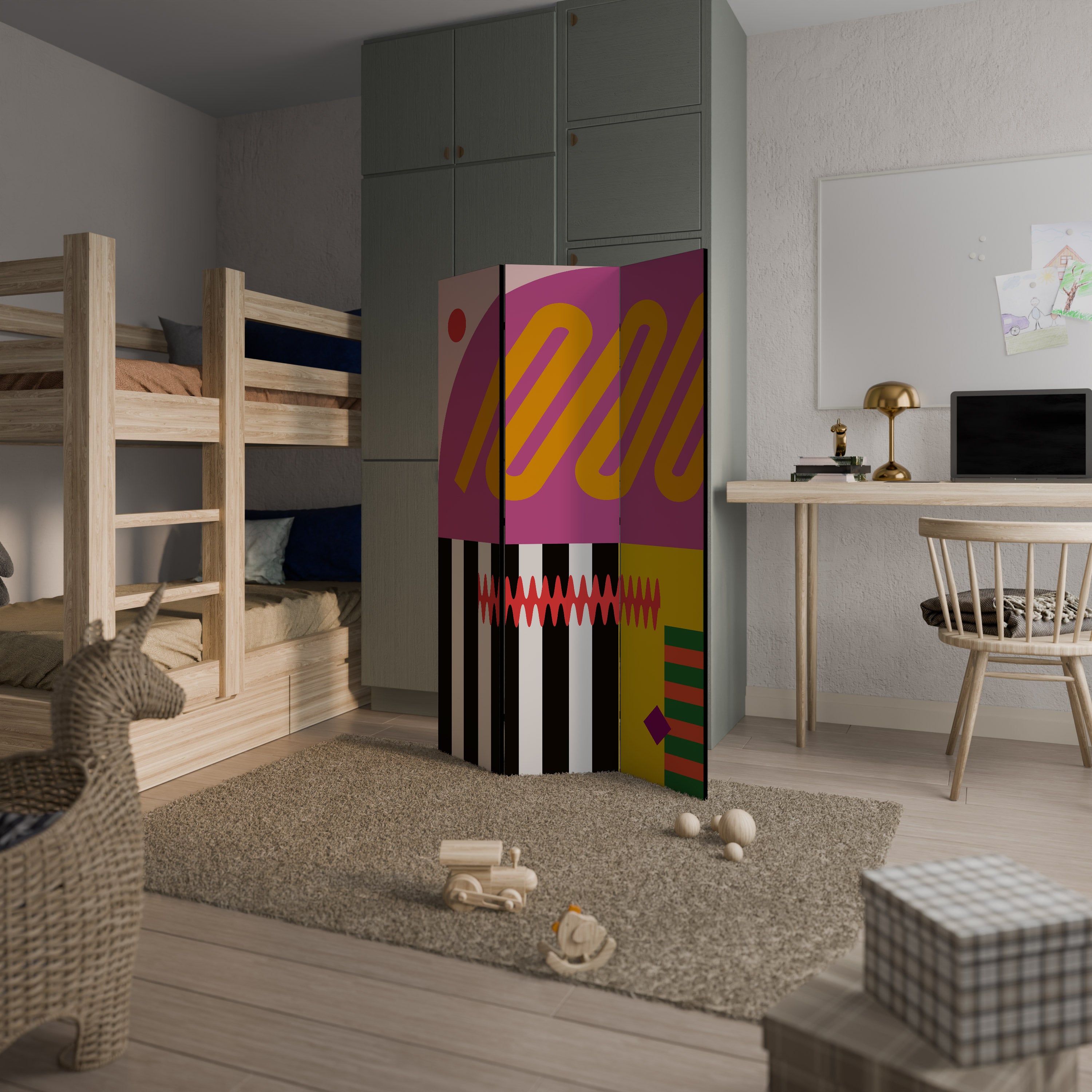 VIVID ART 3-Panel Room Divider