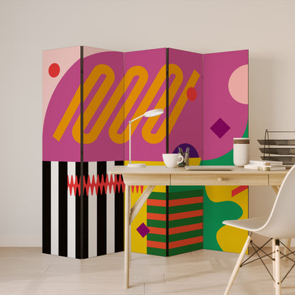 VIVID ART Biombo de 5 paneles