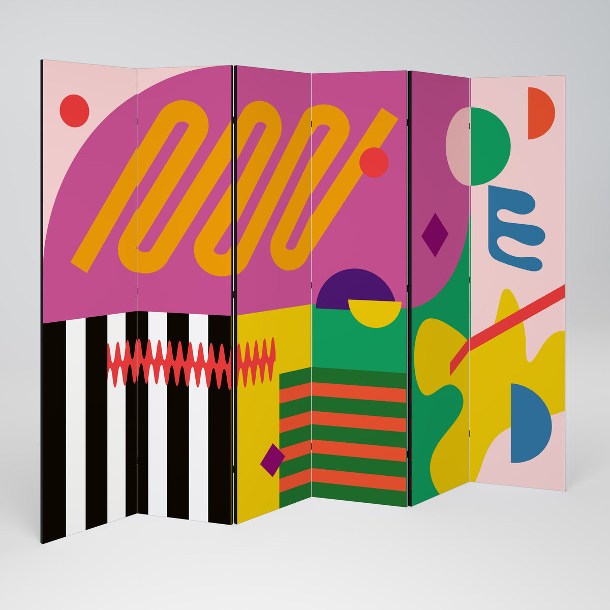 VIVID ART Biombo de 6 paneles