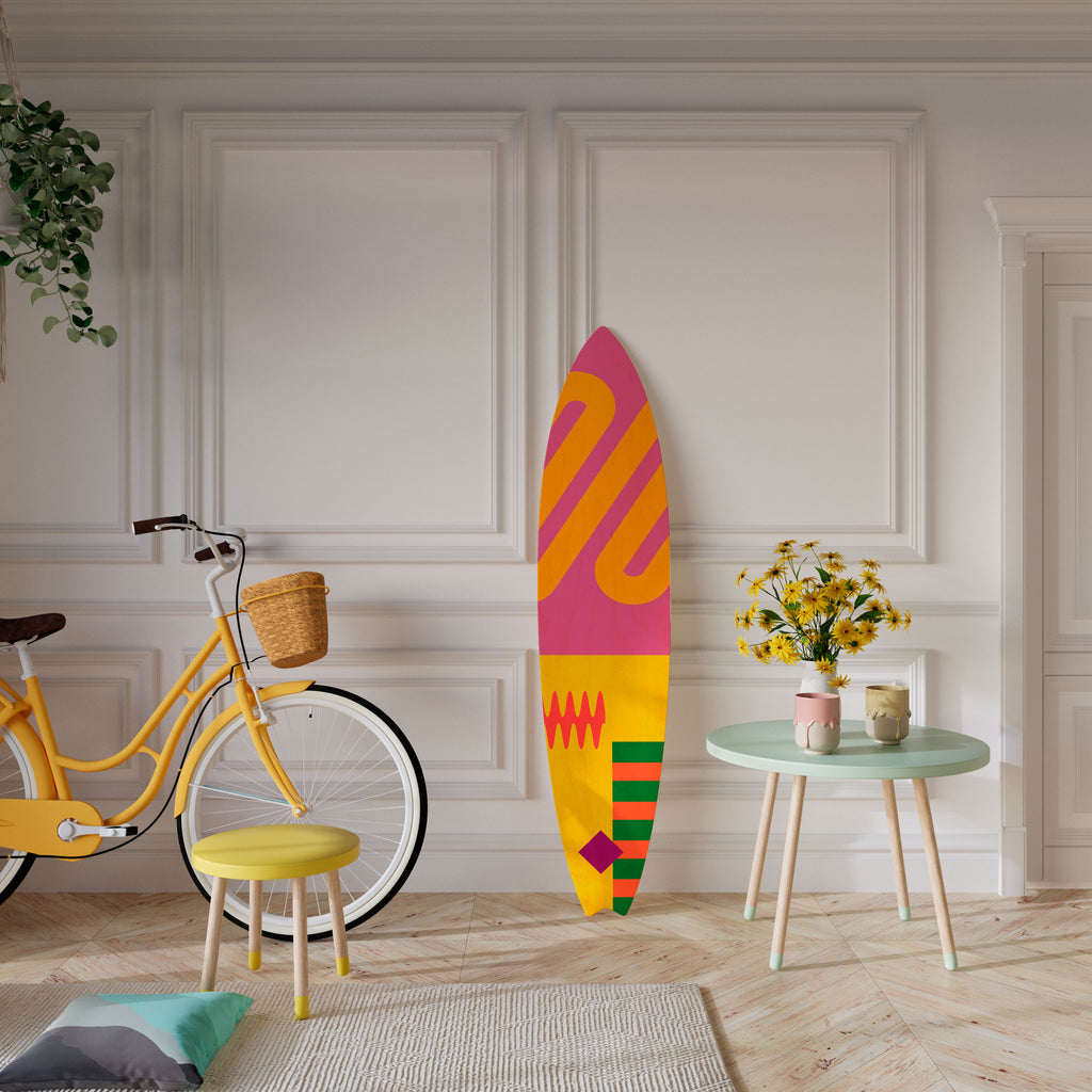VIVID VIBRATIONS Panel decorativo de tabla de surf