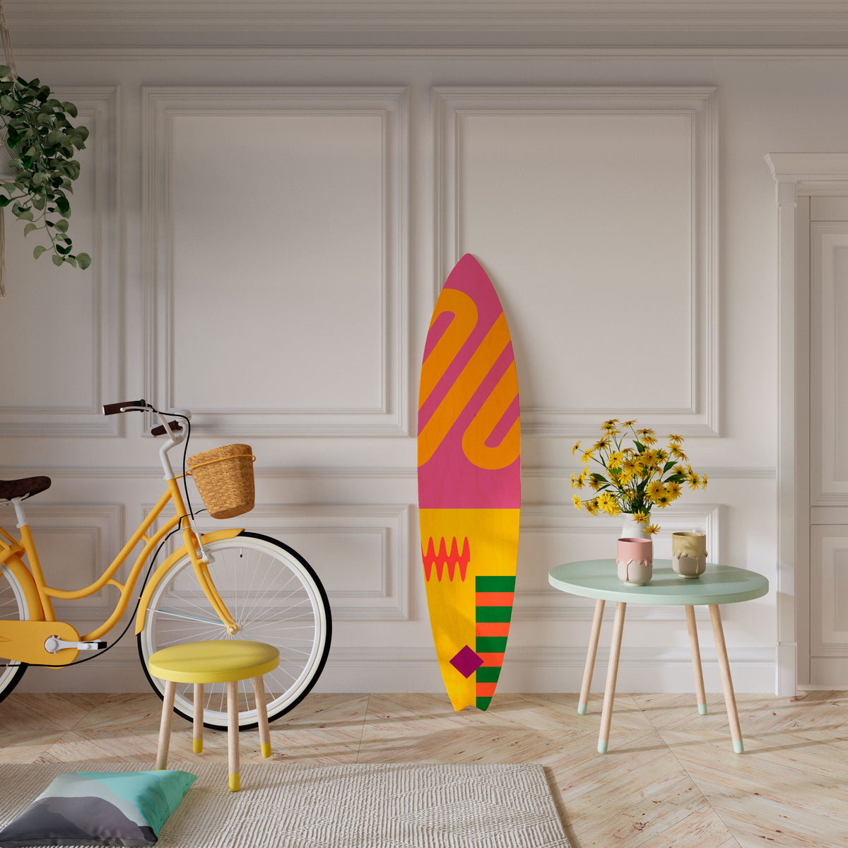 VIVID VIBRATIONS Panel decorativo de tabla de surf