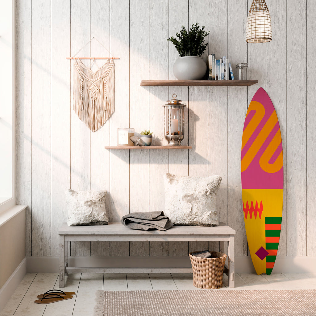 VIVID VIBRATIONS Panel decorativo de tabla de surf