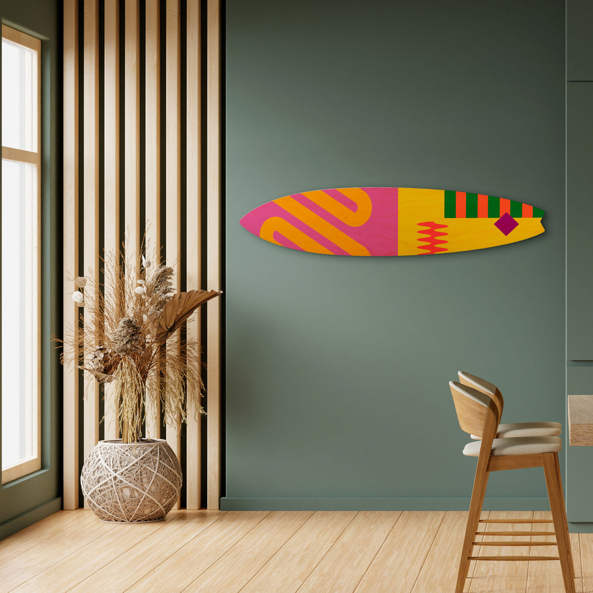 VIVID VIBRATIONS Panel decorativo de tabla de surf