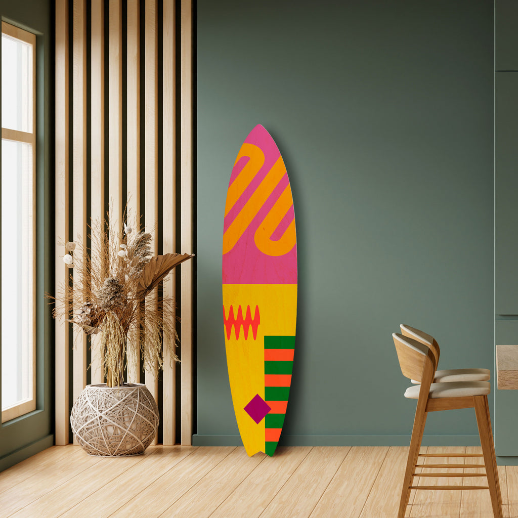 VIVID VIBRATIONS Panel decorativo de tabla de surf