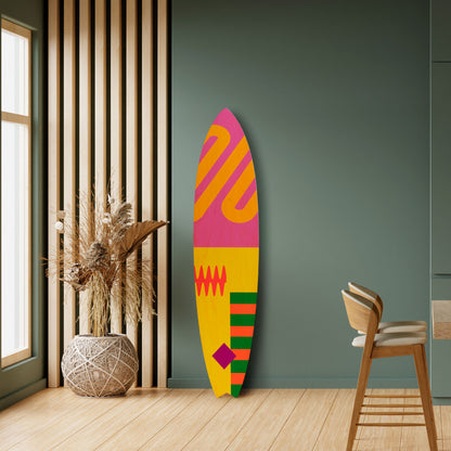 VIVID VIBRATIONS Panel decorativo de tabla de surf