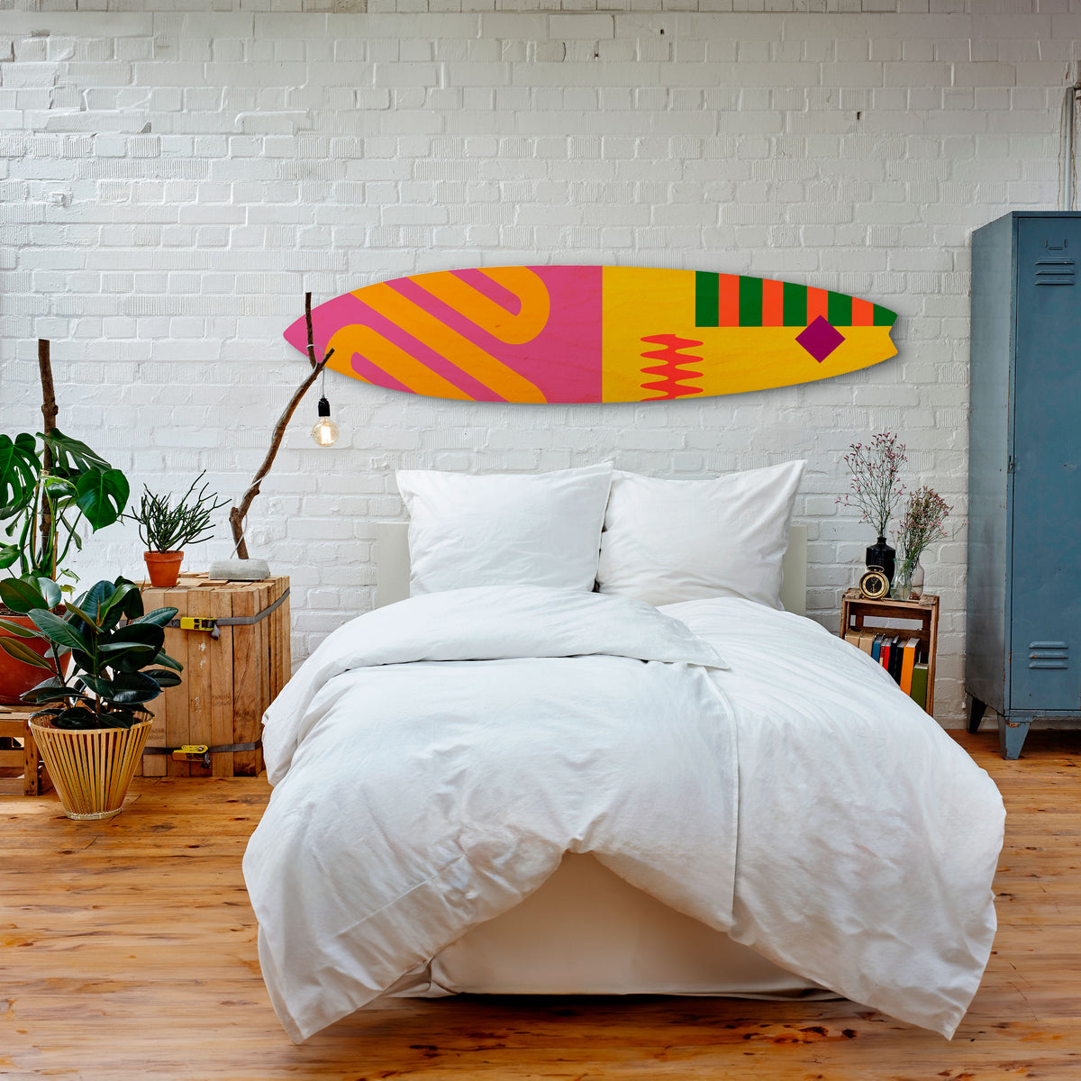 VIVID VIBRATIONS Panel decorativo de tabla de surf