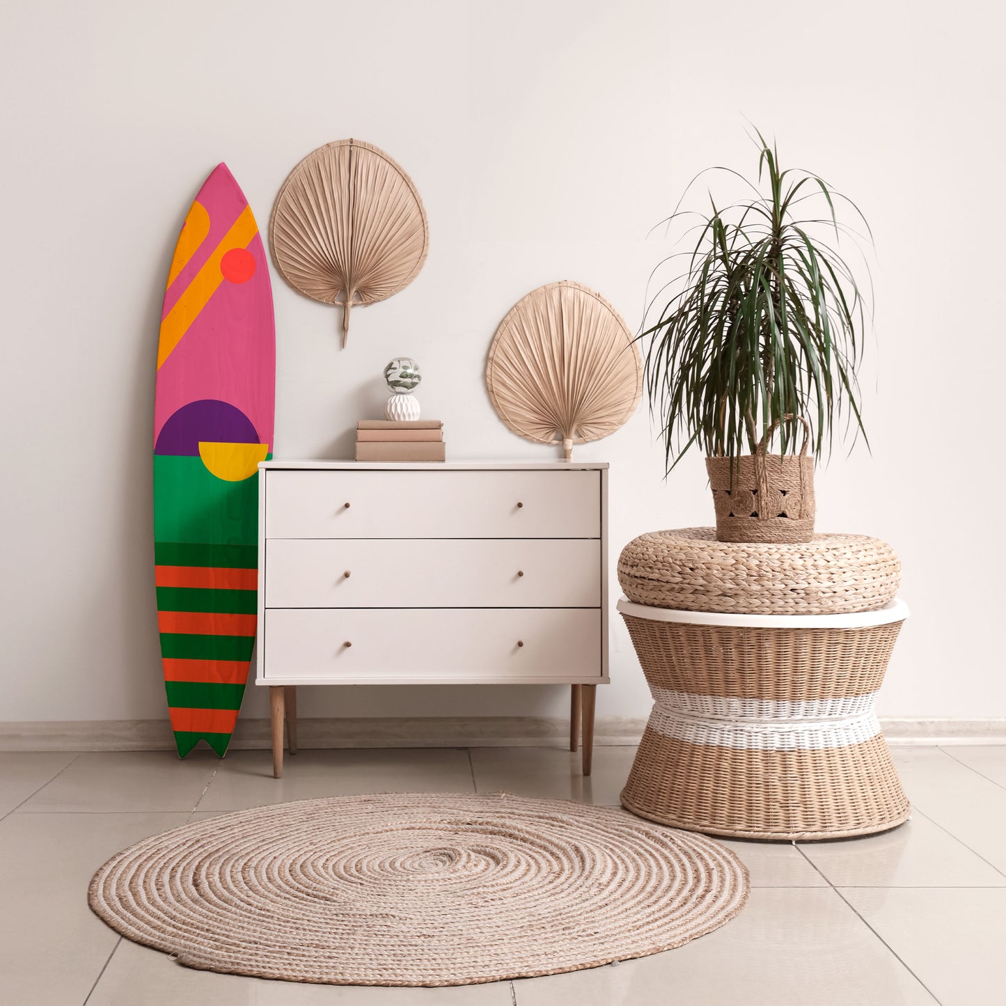 VIVID DREAMS Panel decorativo de tabla de surf