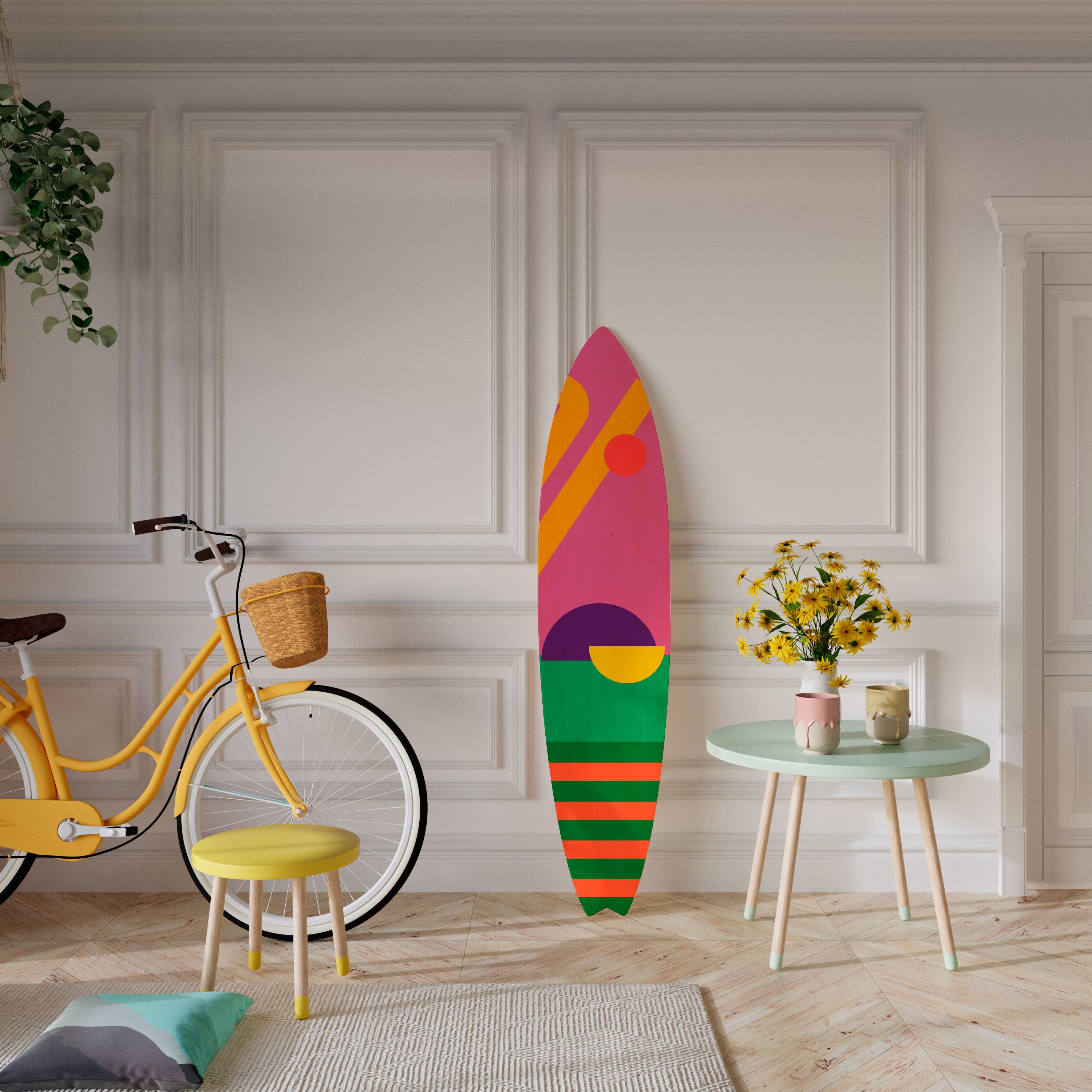 VIVID DREAMS Panel decorativo de tabla de surf