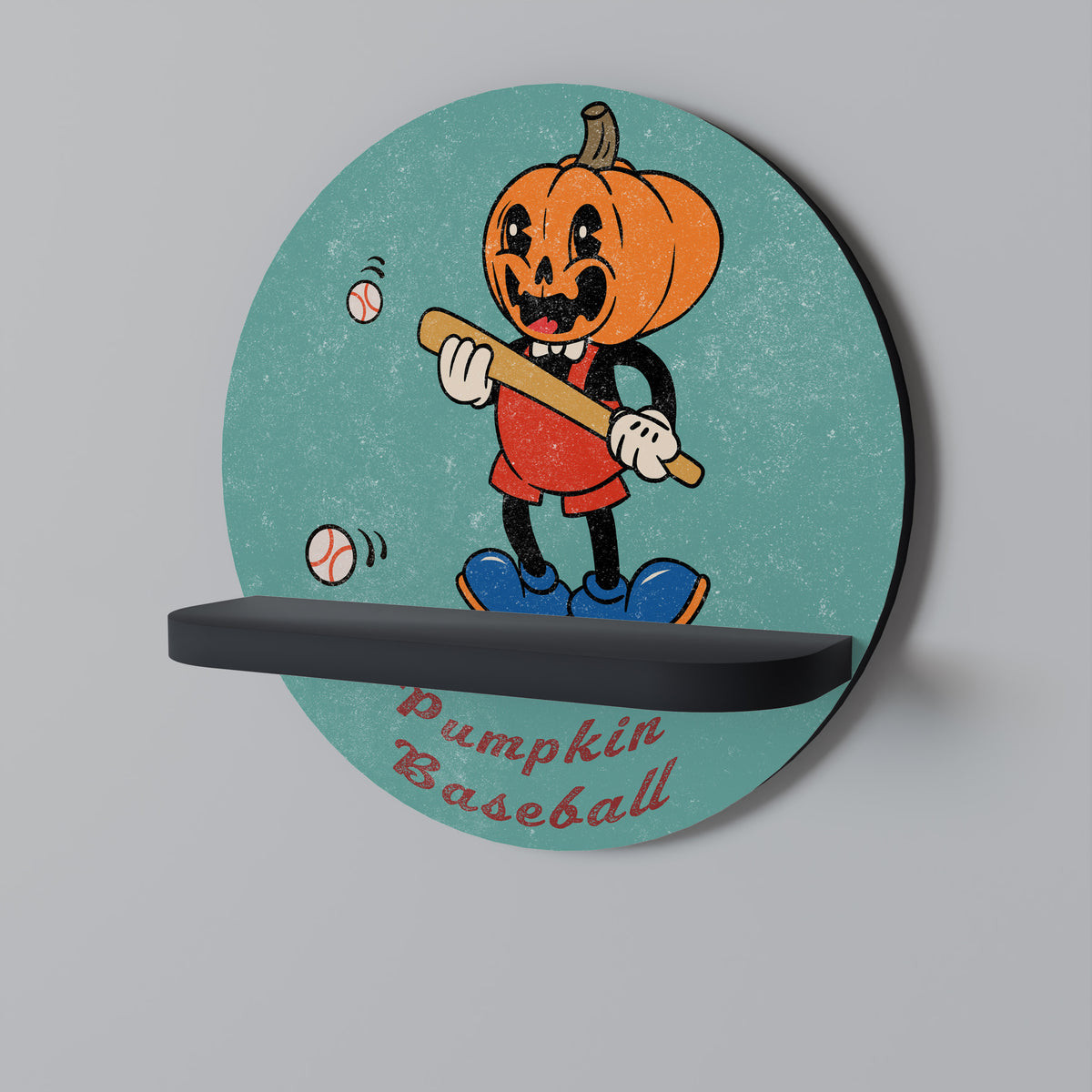 PUMPKIN BASEBALL Estante Artístico