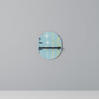 PATHS TO HAPPINESS Oval Art Shelf In Black Finish