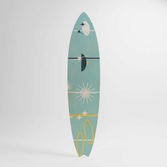 PATHS TO HAPPINESS Panel decorativo de tabla de surf
