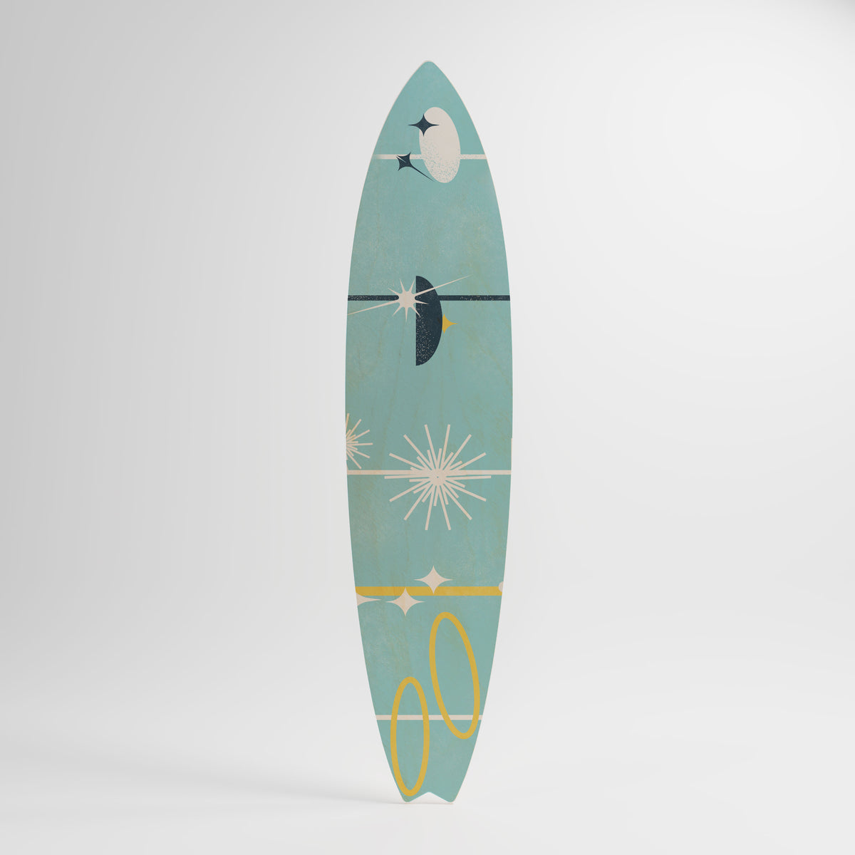 PATHS TO HAPPINESS Panel decorativo de tabla de surf