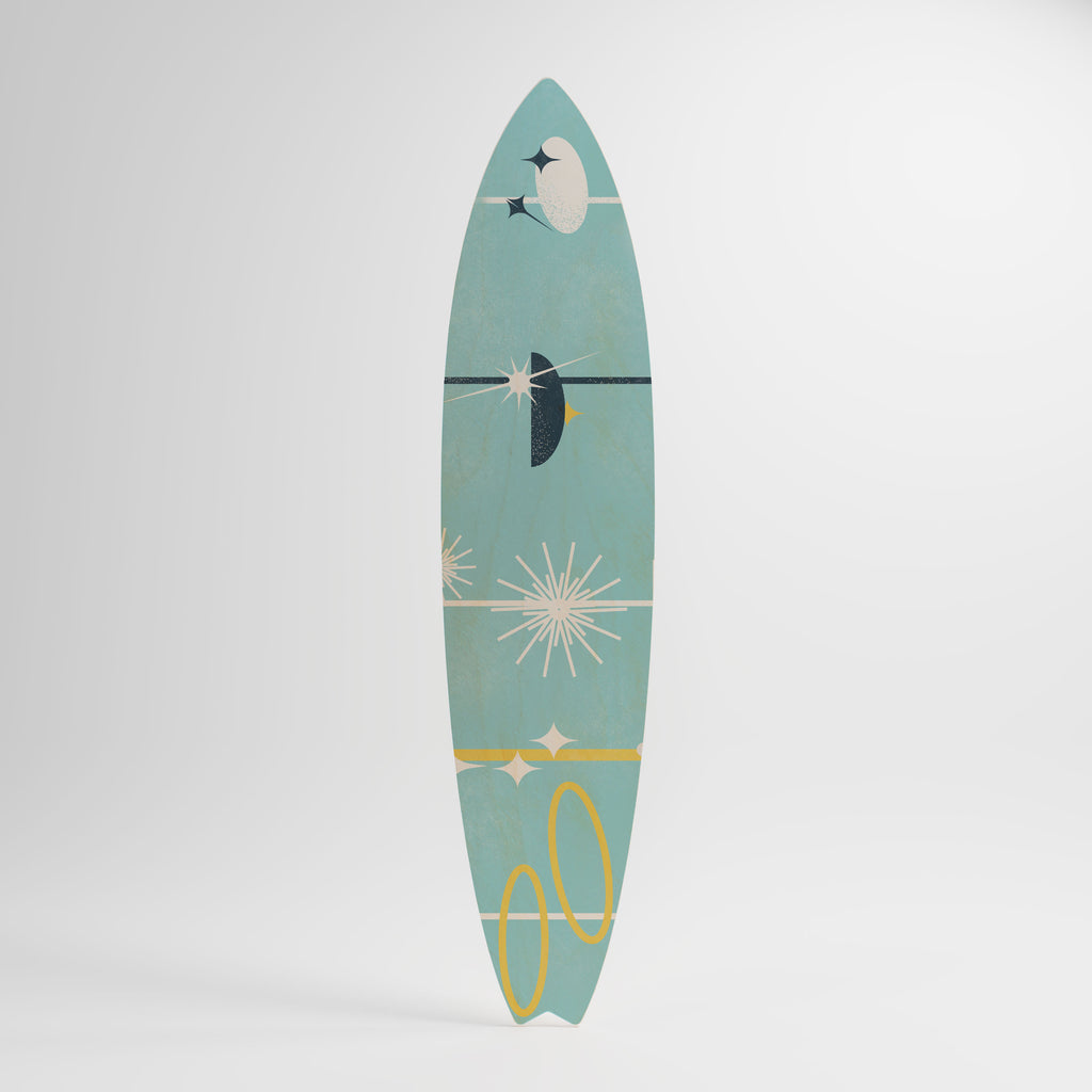 PATHS TO HAPPINESS Panel decorativo de tabla de surf