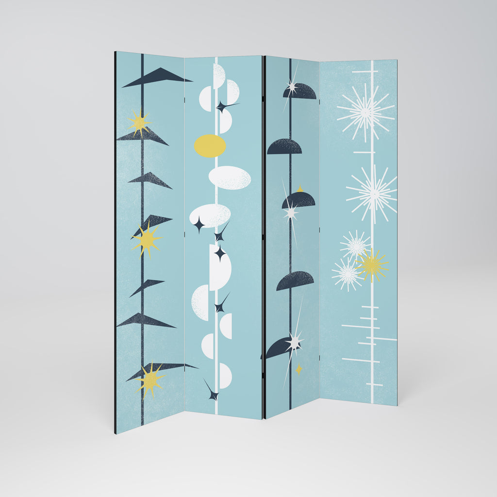 PATHS TO HAPPINESS Decorative 4-Panel Room Divider