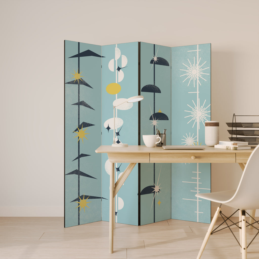 PATHS TO HAPPINESS Decorative 4-Panel Room Divider