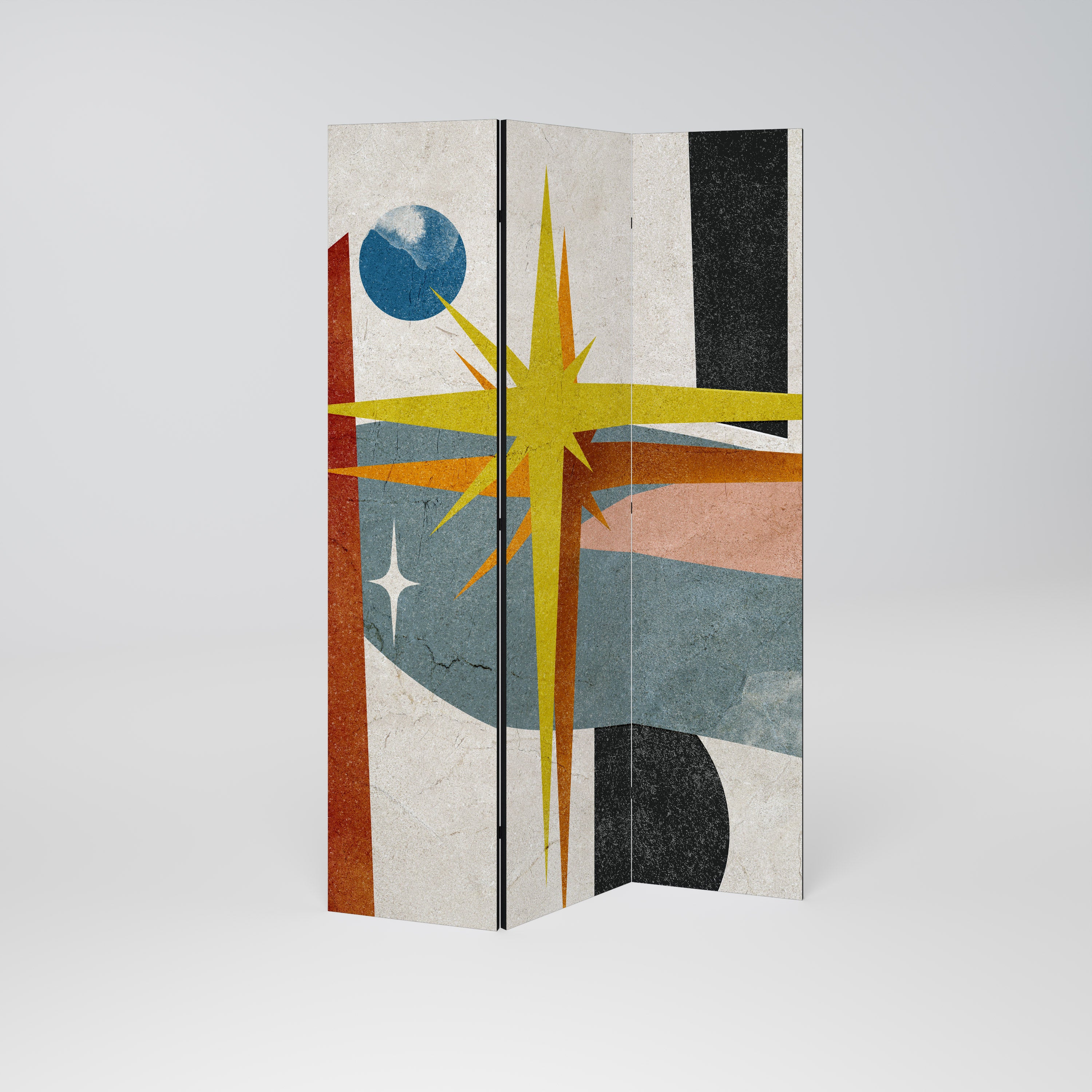 INTERSTELLAR VIBES Decorative 3-Panel Room Divider